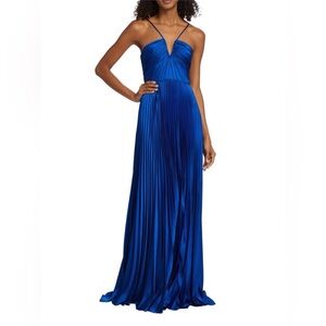 Monique Lhuillier Royal Blue Maxi Dress